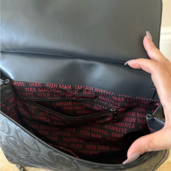 Marvel Iconic Black Messenger Bag with Red and Purple Accents - Picture 10 of 12